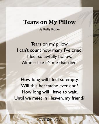 tears on my pillow poem